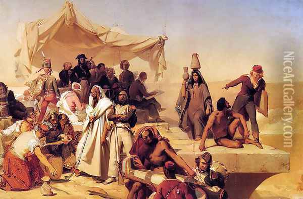 The Egyptian Expedition Under the Command of Bonaparte Oil Painting - Leon Cogniet