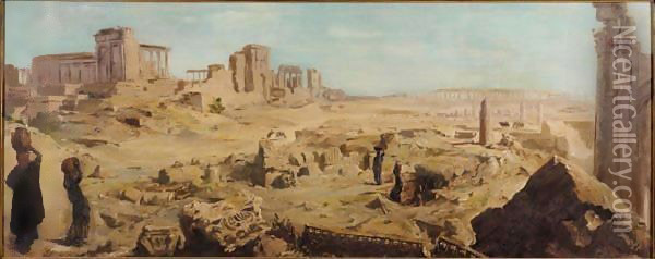 View Of Palmyra Oil Painting - Alexander Evgenievich Yakovlev