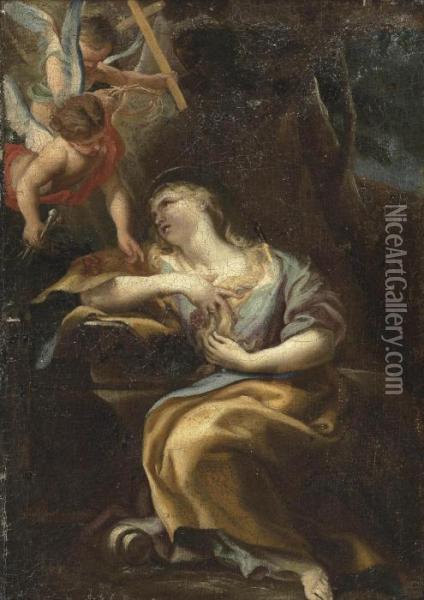 The Penitent Magdalen And The Arms Of Christ Oil Painting - Domenico Parodi