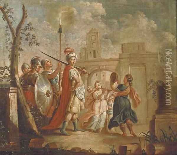 The Entrance of Alexander the Great into Babylon Oil Painting - Francesco Fontebasso
