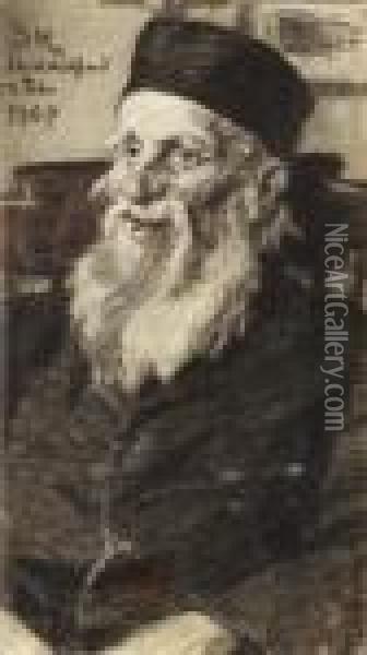 Portrait Of An Old Man At Middelfart Mental Hospital Oil Painting - Peder Severin Kroyer