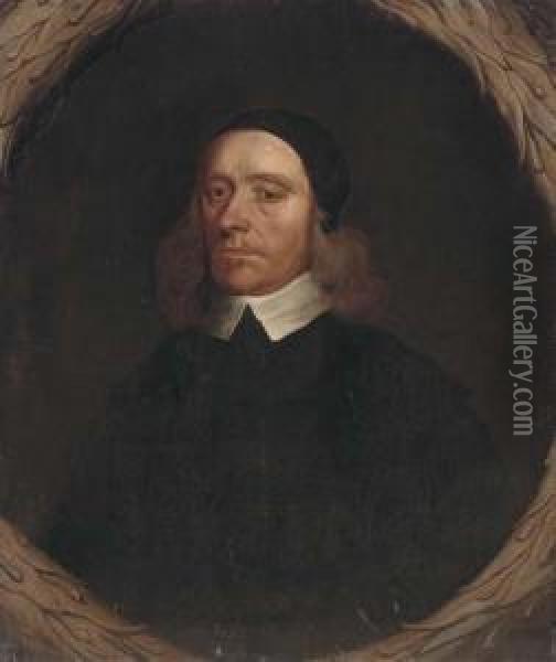 Portrait Of A Cleric Oil Painting - John Riley