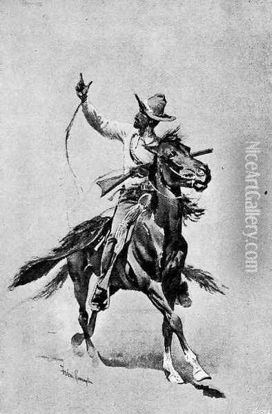 The Mexican Guide Oil Painting - Frederic Remington