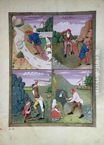 Illustration from the Book of Simple Medicines by Mattheaus Platearius d.c.1161 c.1470 44 Oil Painting - Robinet Testard