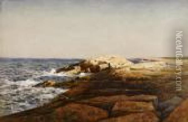 Luminous Rockycoast Oil Painting - Robert Ward Van Boskerck