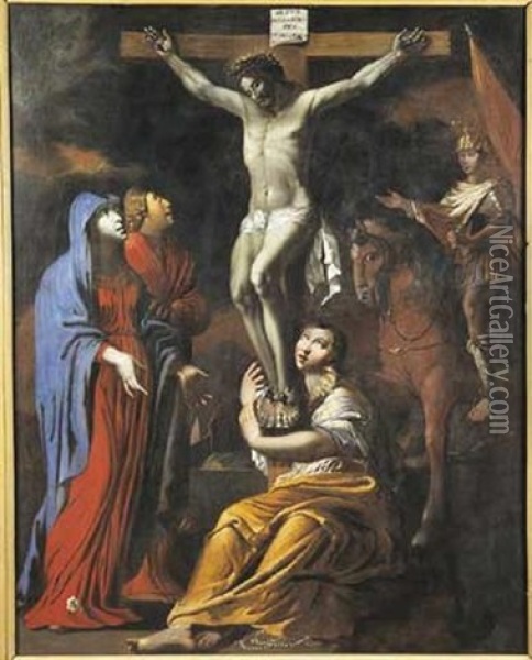 La Crucifixion Oil Painting - Nicolas Baullery