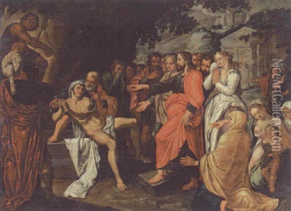 Die Auferweckung Des Lazarus Oil Painting - Pieter Lastman