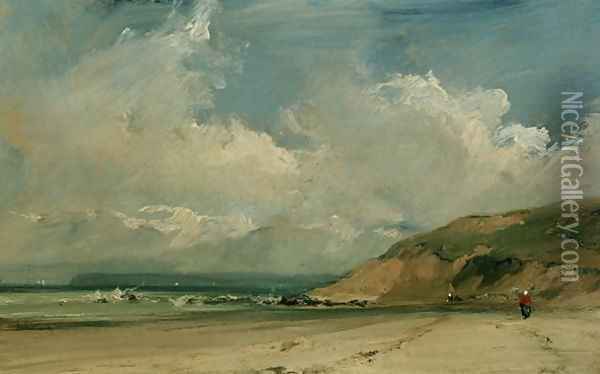 Coastal scene Oil Painting - Richard Parkes Bonington