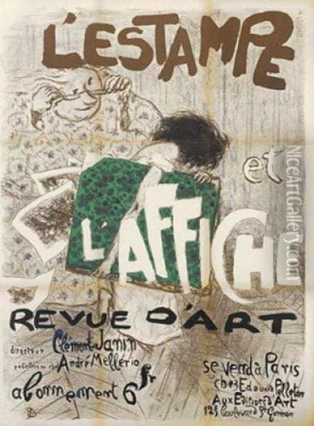 L'estampe Et L'affiche. Oil Painting - Pierre Bonnard