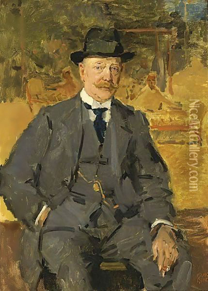 A Portrait Of The Art Dealer J. Slagmulder Oil Painting - Isaac Israels