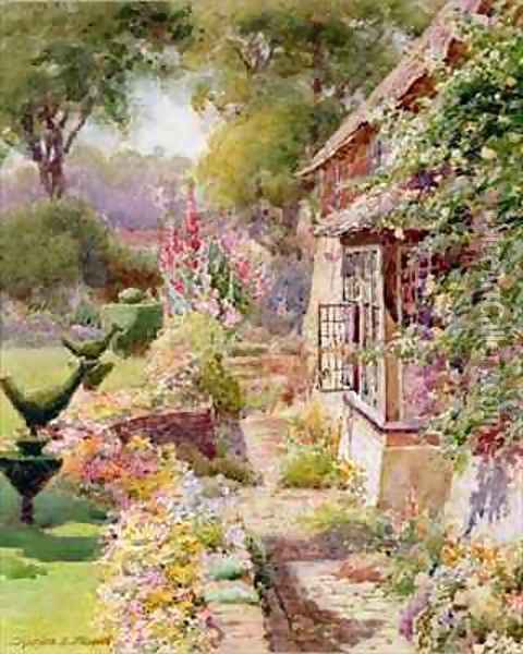 Kings Manor Garden at East Hendred Oil Painting - Charles Edwin Flower