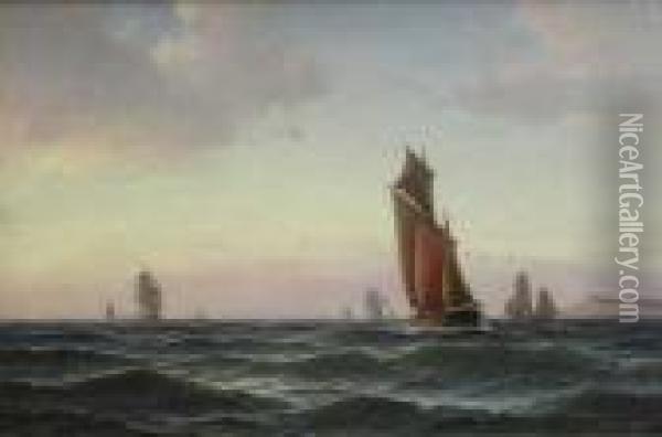 Marine Oil Painting - Carl Ludwig Bille