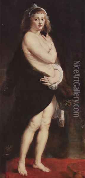 Helen Fourment in Furs Oil Painting - Peter Paul Rubens