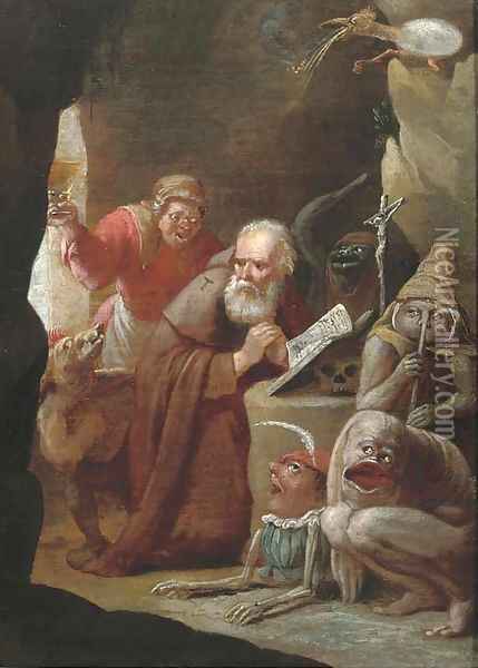 The Temptation of Saint Anthony 2 Oil Painting - Matheus van Helmont