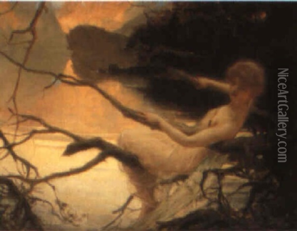 Resting In The Tree Oil Painting - Paul Emile Chabas