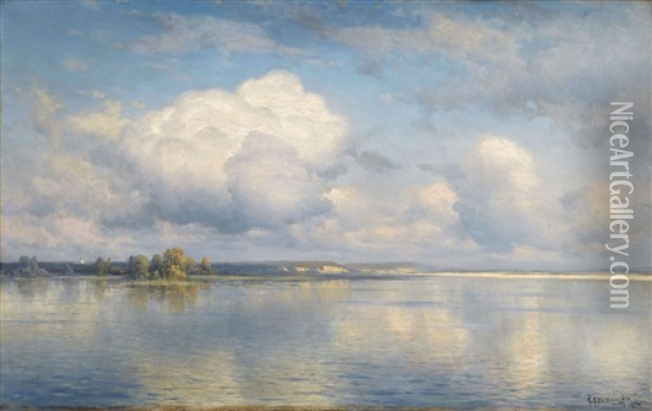 The Lake Oil Painting - Konstantin Yakovlevich Kryzhitsky