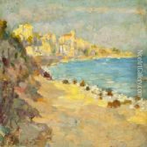 Coastal Scenery Fromthe Southern Part Of Europe Oil Painting - Maximilien Luce