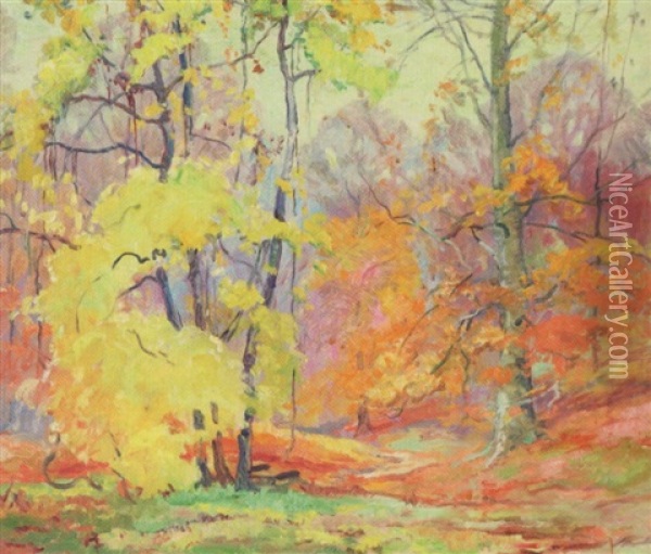 Autumn Landscape Oil Painting - Carl Graf