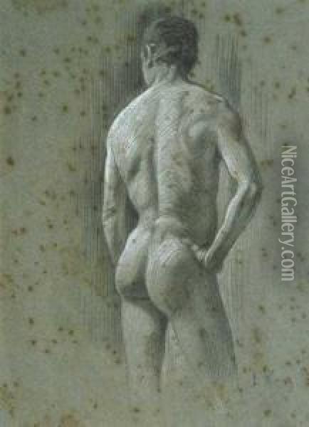Desnudo Masculino Oil Painting - Lluis Roig Ensenat