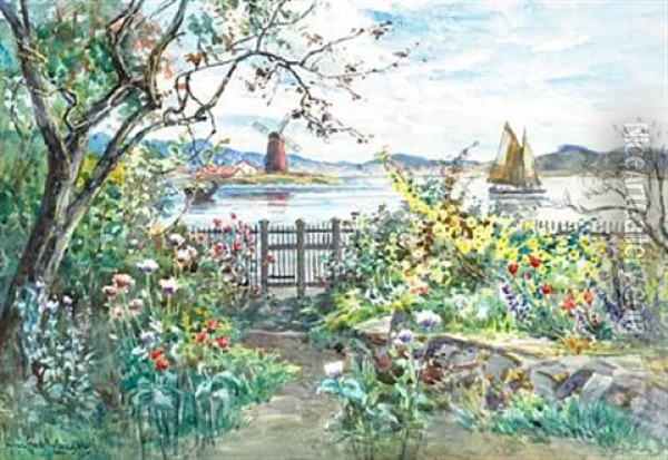 Scene From Garden On Marstrand, Sweden Oil Painting - Anna Gardell-Ericson
