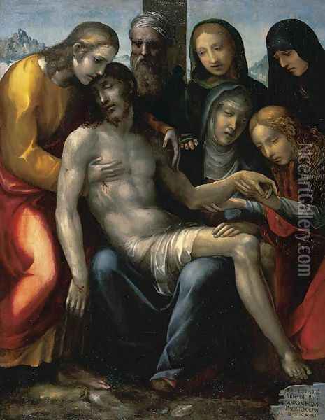 Pietà Oil Painting - Il Sodoma (Giovanni Antonio Bazzi)