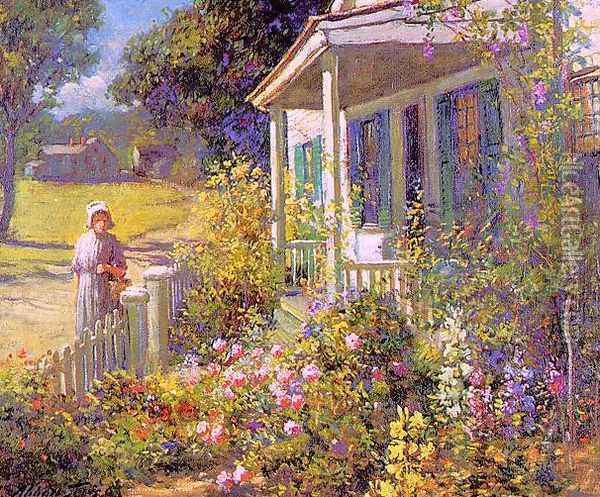 Summer Garden Oil Painting - Abbott Fuller Graves