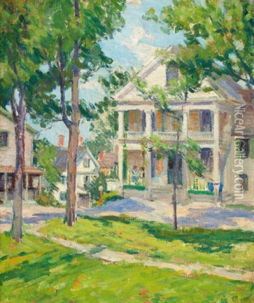 Village Green Oil Painting - Mary Bradish Titcomb