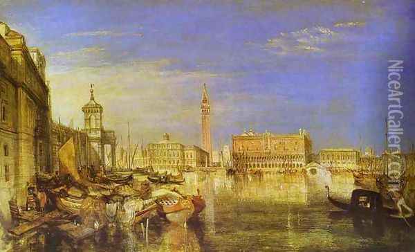 Bridge of Signs, Ducal Palace and Custom-House, Venice_ Canaletti Painting Oil Painting - Joseph Mallord William Turner