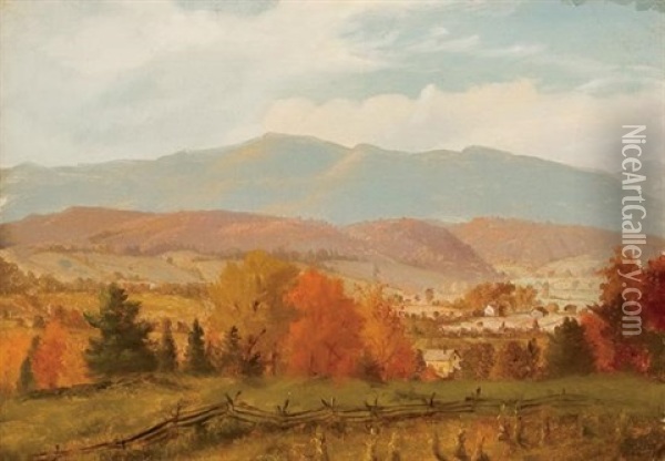 Mcintyre Mountain, Adirondacks Oil Painting - Christopher Pearce Cranch