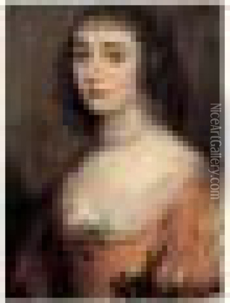 Portrait De La Princesse Elisabeth De Boheme Oil Painting - Gerrit Van Honthorst