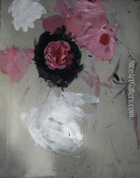 Study: Rose Motif Oil Painting - John da Costa