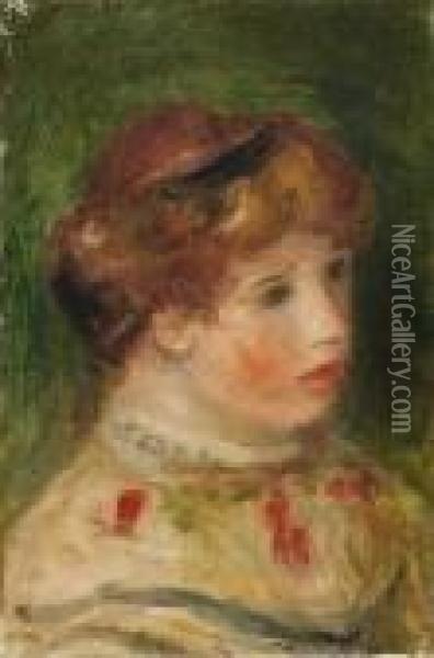 Portrait De Femme Oil Painting - Pierre Auguste Renoir