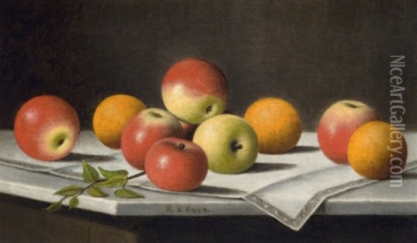 Apples And Oranges Oil Painting - Barton S. Hays