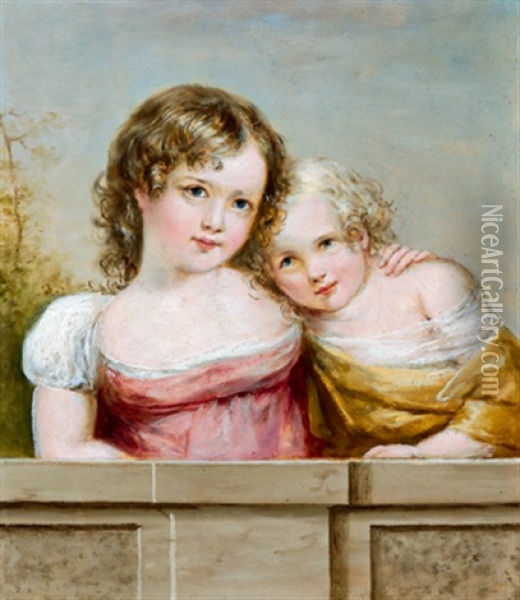 Schwestern Oil Painting - Carl Josef Alois Agricola