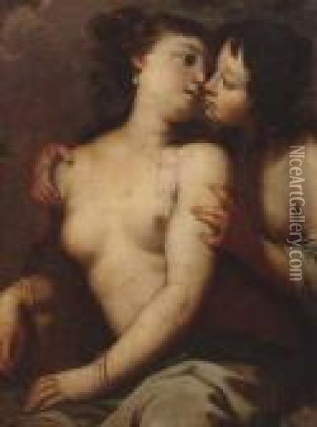 Venus And Cupid Oil Painting - Carlo Cignani