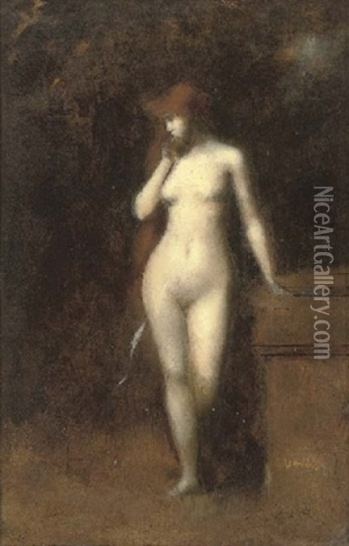 Nymphe A La Source Oil Painting - Jean Jacques Henner