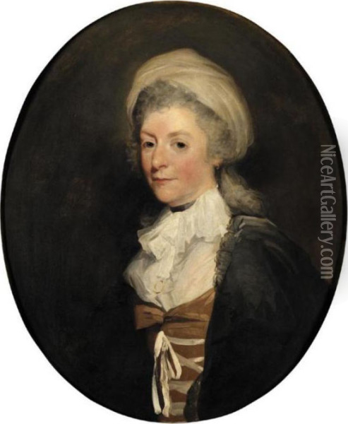 Portrait Of Philadelphia Hannah, Lady Cremorne (c.1740-1826) Oil Painting - Gilbert Stuart