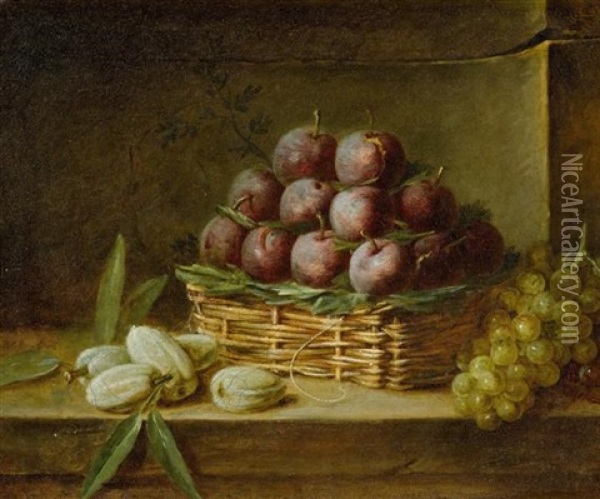Fruchtestilleben Oil Painting - Henri Horace Roland de la Porte