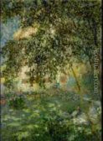 Repos Dans Le Jardin Oil Painting - Claude Oscar Monet