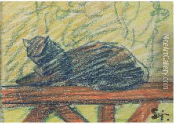 Cat Oil Painting - Paula Modersohn-Becker