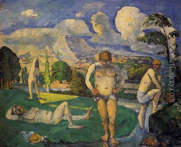 Bathers At Rest Oil Painting - Paul Cezanne