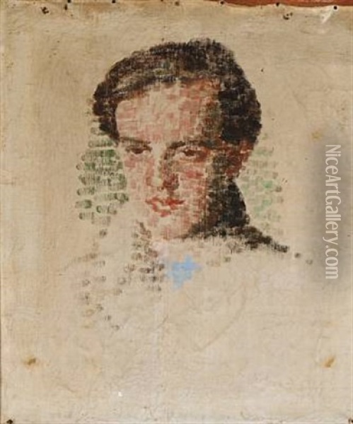 Portraet Af Peter Koch (ca. 20 Ar.) Oil Painting - Julius Paulsen