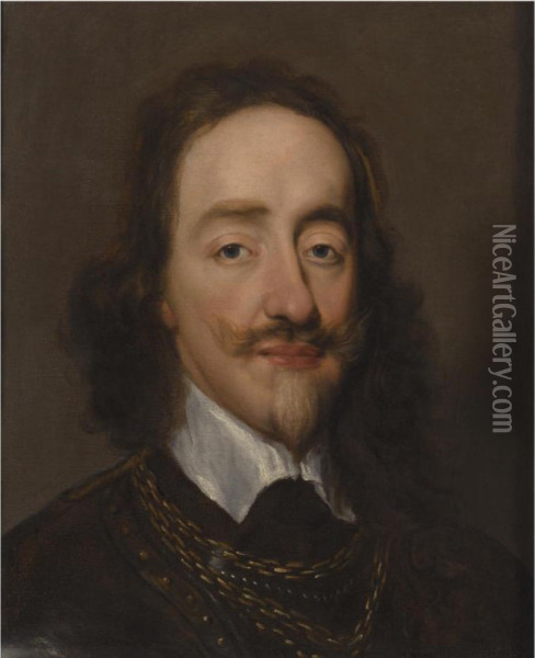 Portrait Of King Charles I Oil Painting - William Dobson
