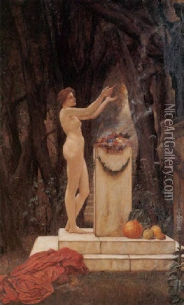 Phidyle Oil Painting - Sir William Blake Richmond