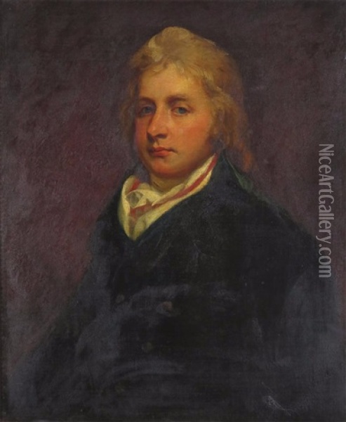 Portrait Of Sir John Eardley-wilmot Oil Painting - Sir John Hoppner