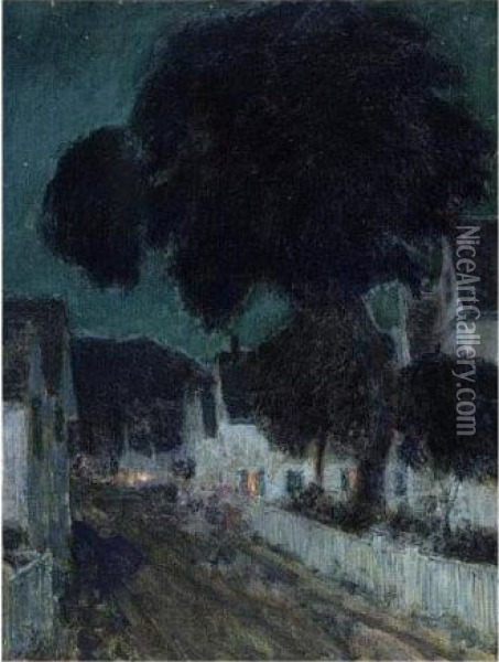 Nocturne, Provincetown, Massachusetts Oil Painting - Frederick Childe Hassam