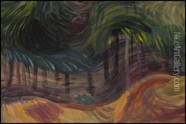 Wind In The Woods Oil Painting - Emily Carr