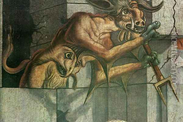 Christ in Limbo (detail) 1460s Oil Painting - Friedrich Pacher
