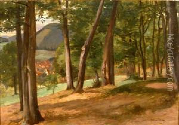Waldrand Bei Neckargemund Oil Painting - Albert Lang