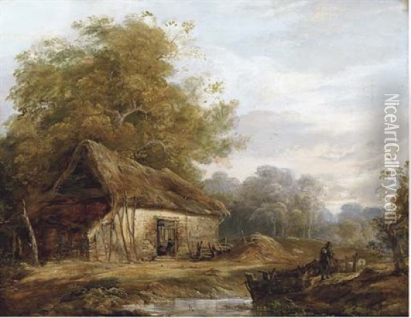 Dunmow, Essex Oil Painting - Richard H. Hilder